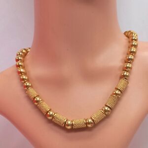 Napier Vintage 80s Gold Tone Necklace Chunky